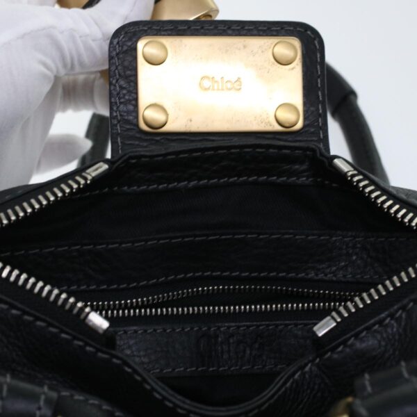 Chloe Paddington Shoulder Bag Leather Black yk7761