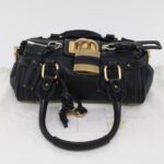 Chloe Paddington Shoulder Bag Leather Black yk7761