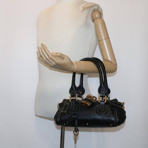 Chloe Paddington Shoulder Bag Leather Black yk7761