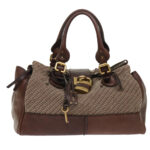 Chloe Paddington Boston Bag Wool Brown 03-07-51-5267 yk8036