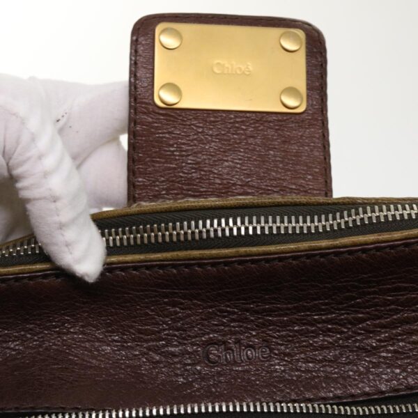Chloe Paddington Boston Bag Wool Brown 03-07-51-5267 yk8036