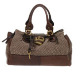 Chloe Paddington Boston Bag Wool Brown 03-07-51-5267 yk8036