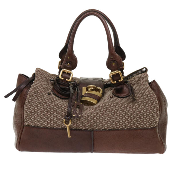 Chloe Paddington Boston Bag Wool Brown 03-07-51-5267 yk8036