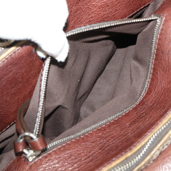 Chloe Paddington Boston Bag Wool Brown 03-07-51-5267 yk8036
