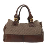 Chloe Paddington Boston Bag Wool Brown 03-07-51-5267 yk8036