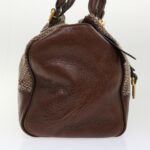 Chloe Paddington Boston Bag Wool Brown 03-07-51-5267 yk8036