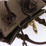 Chloe Paddington Boston Bag Wool Brown 03-07-51-5267 yk8036