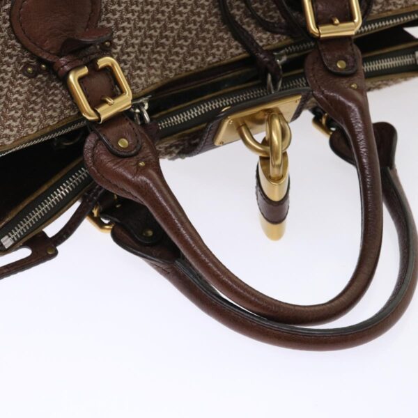 Chloe Paddington Boston Bag Wool Brown 03-07-51-5267 yk8036